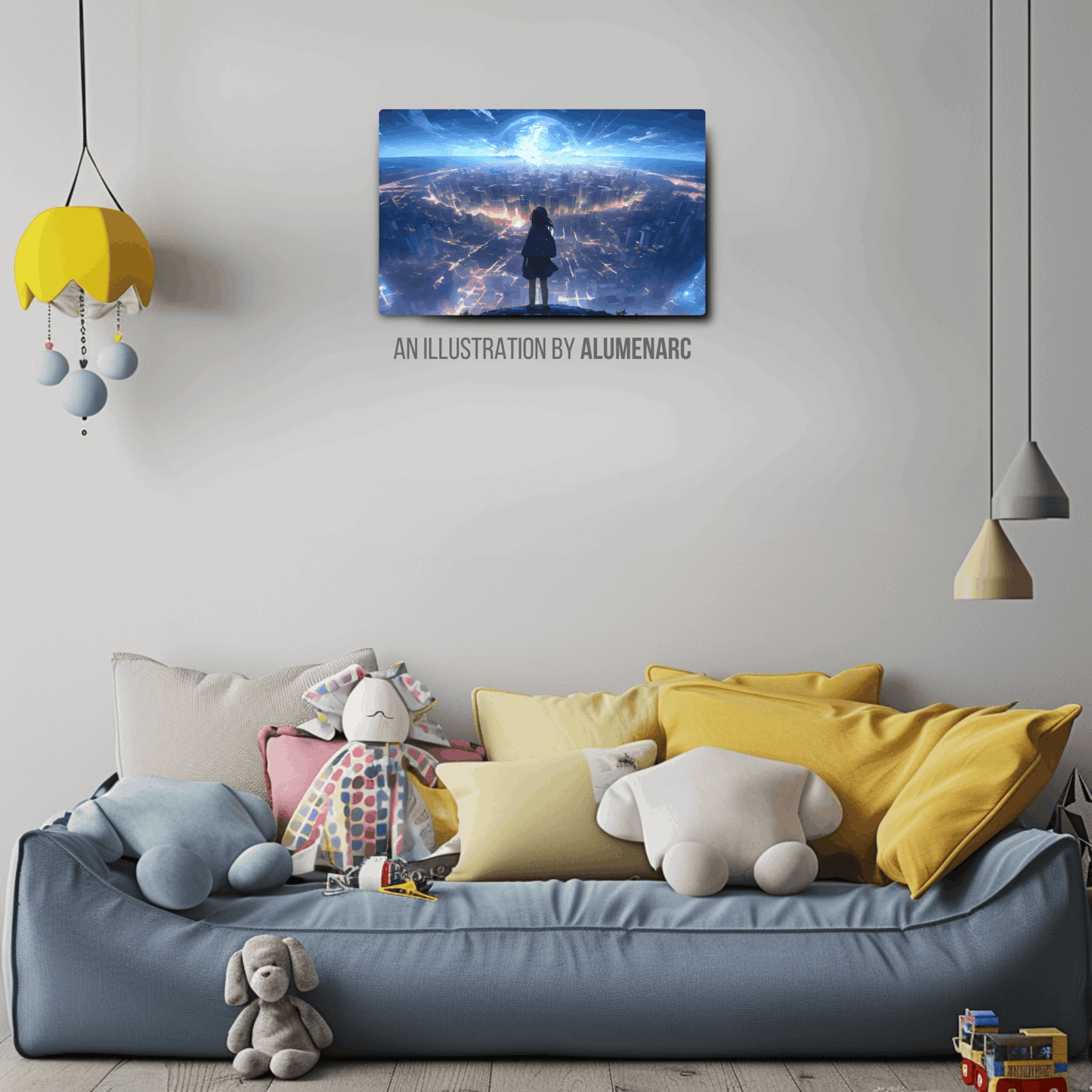 ACA084-Earth Metal Poster by Alumenarc