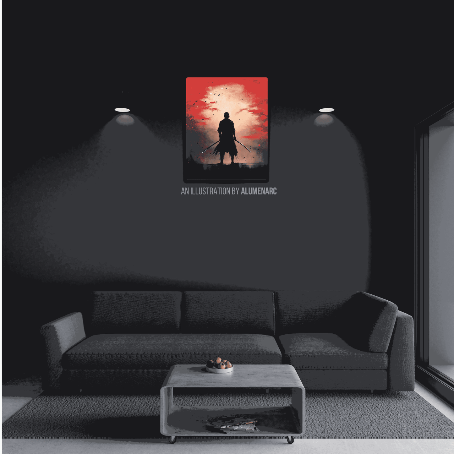 C013-Samurai Metal Poster by Alumenarc