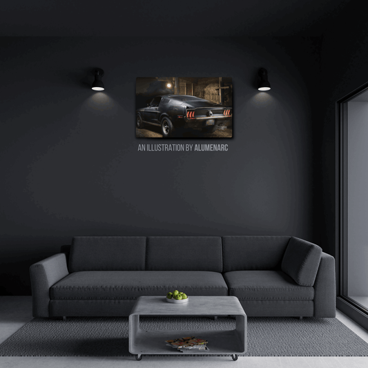 C047-Bullit Back Metal Poster by Alumenarc