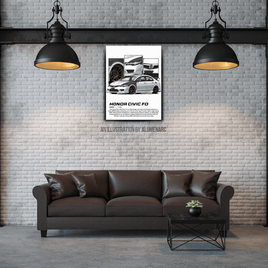 C115 - Civic Reborn Metal Poster by Alumenarc