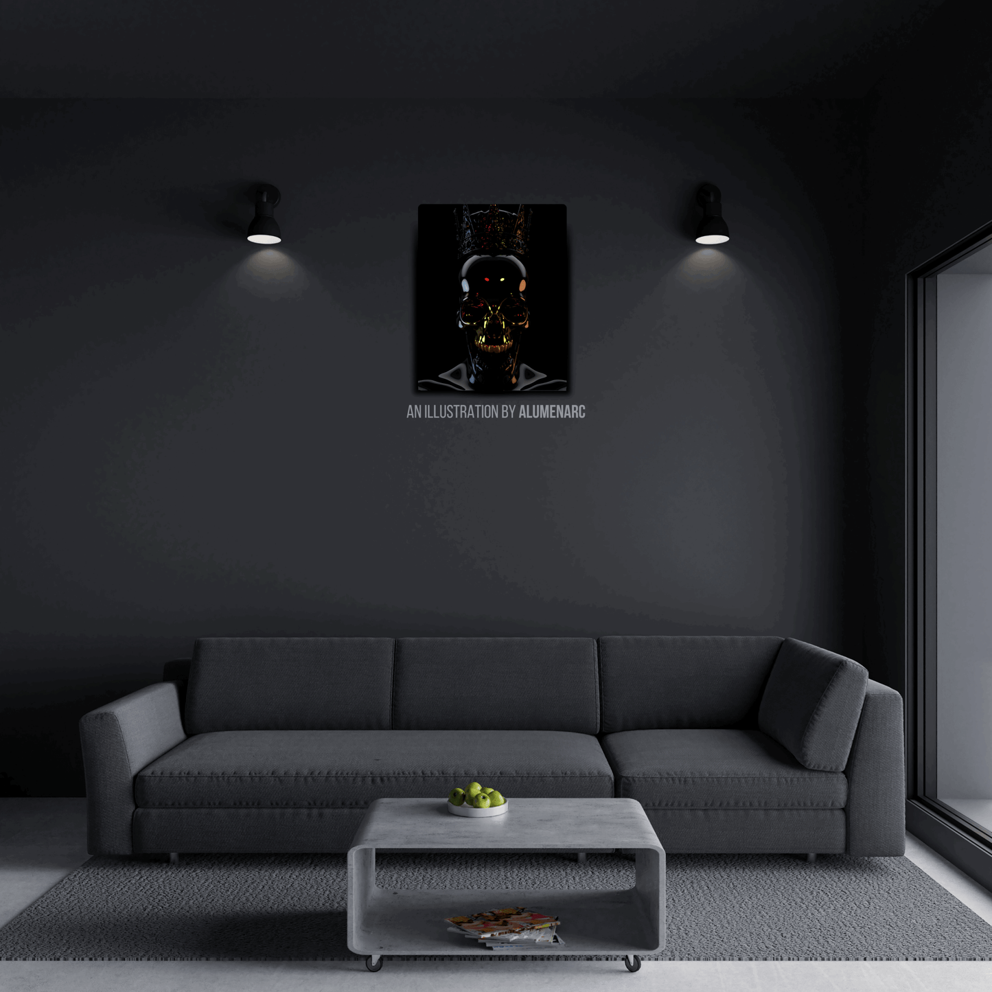 CA010-Skull Metal Poster by Alumenarc