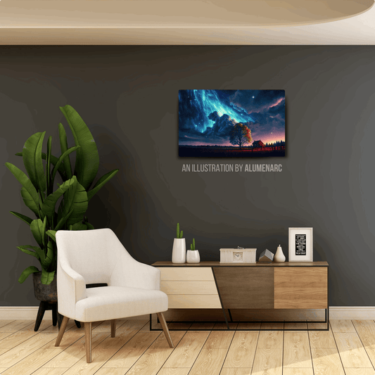 CA052-Cascading Galaxy Metal Poster by Alumenarc