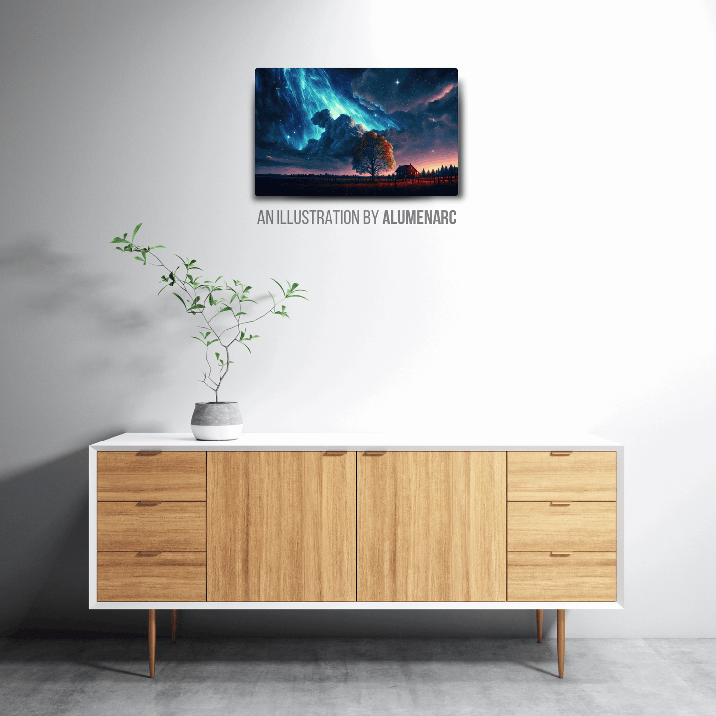 CA052-Cascading Galaxy Metal Poster by Alumenarc