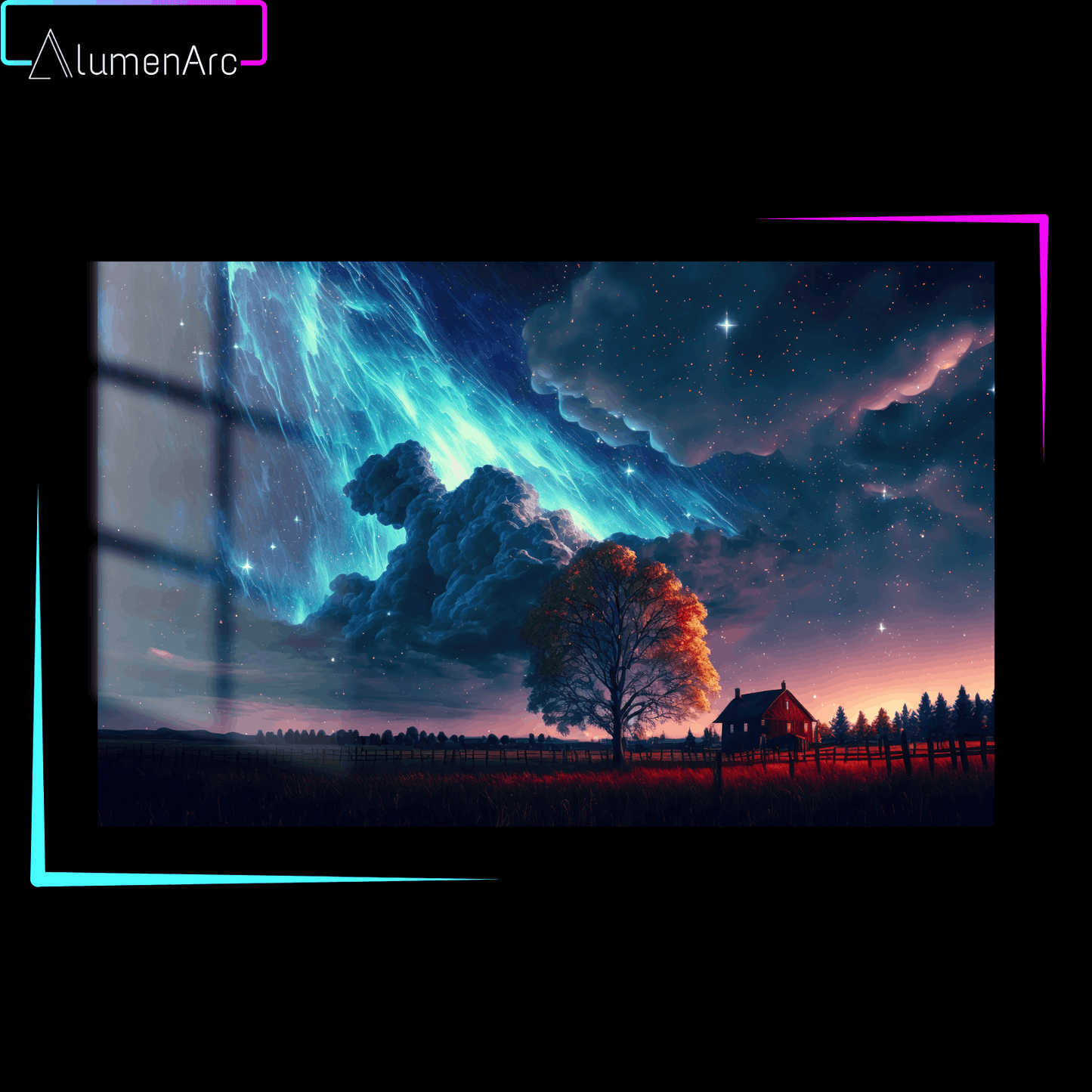 CA052-Cascading Galaxy Metal Poster by Alumenarc