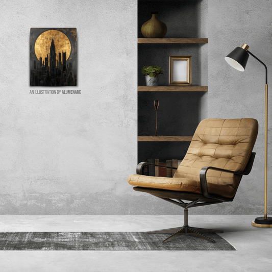 CA069-Buildings Metal Poster by Alumenarc