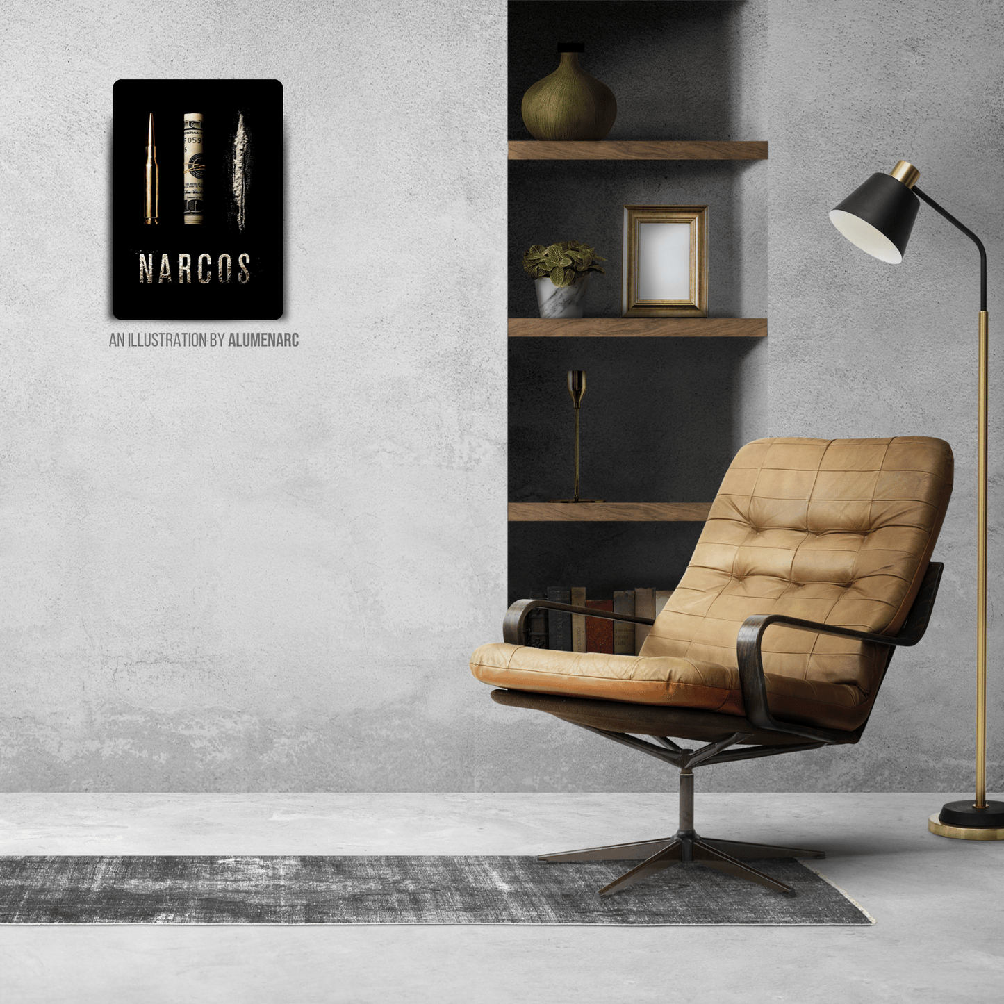 G112 - Narcos Metal Poster by Alumenarc