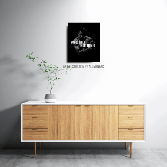 Q018-Nothing is impossible Metal Poster by Alumenarc