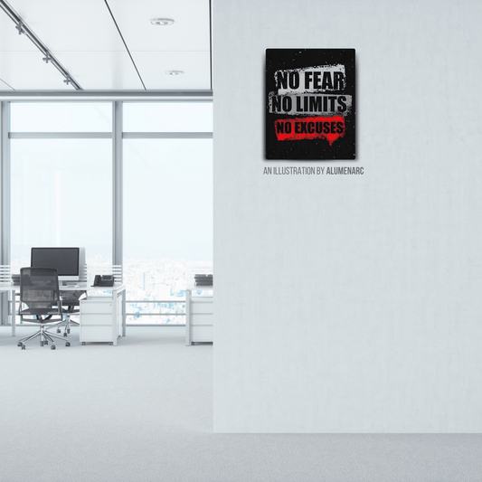 Q019-No limits Metal Poster by Alumenarc