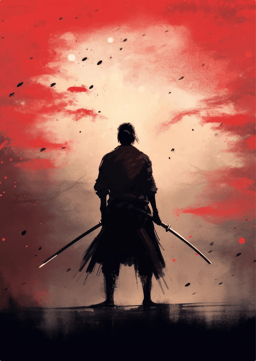 C013 - Samurai Metal Poster by Alumenarc