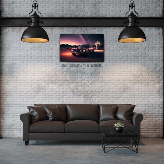 C022-Muscle Car Metal Poster by Alumenarc