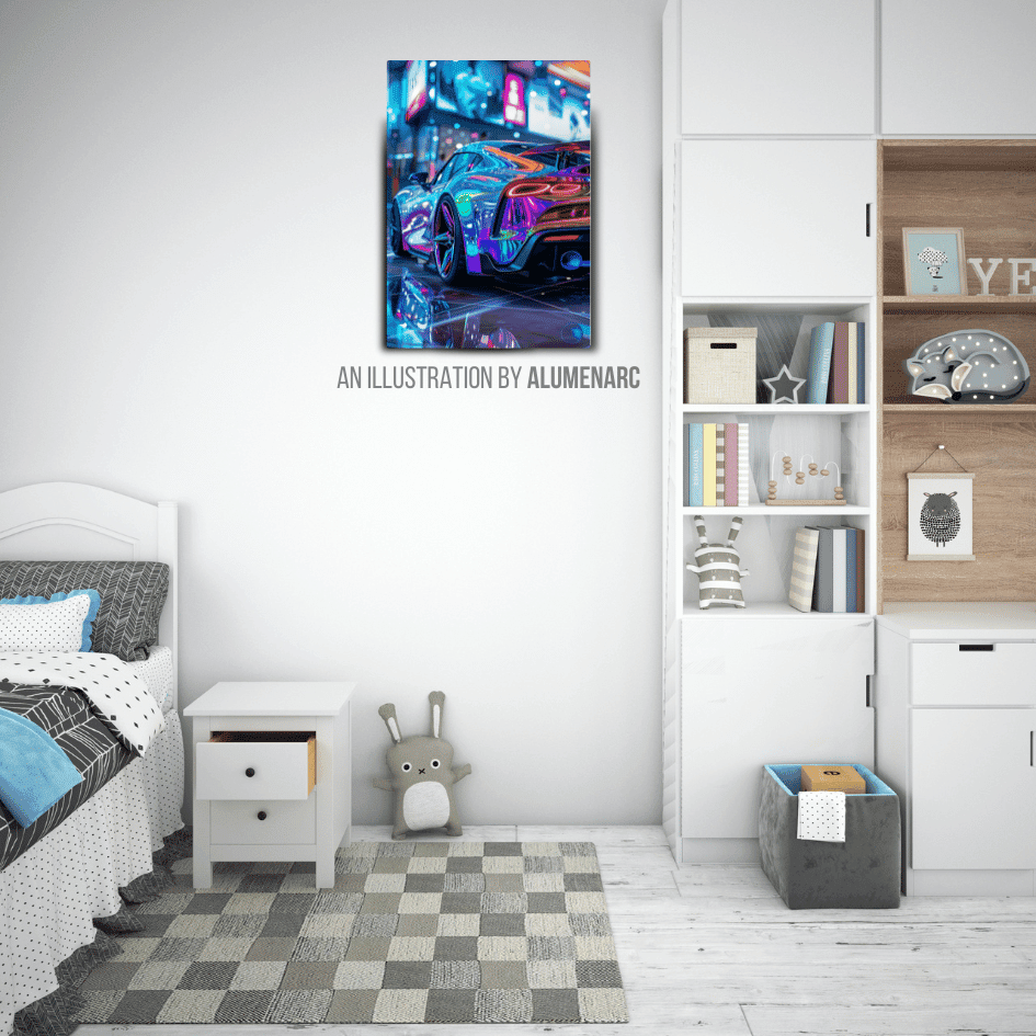 C035 - Neon Metal Poster by Alumenarc