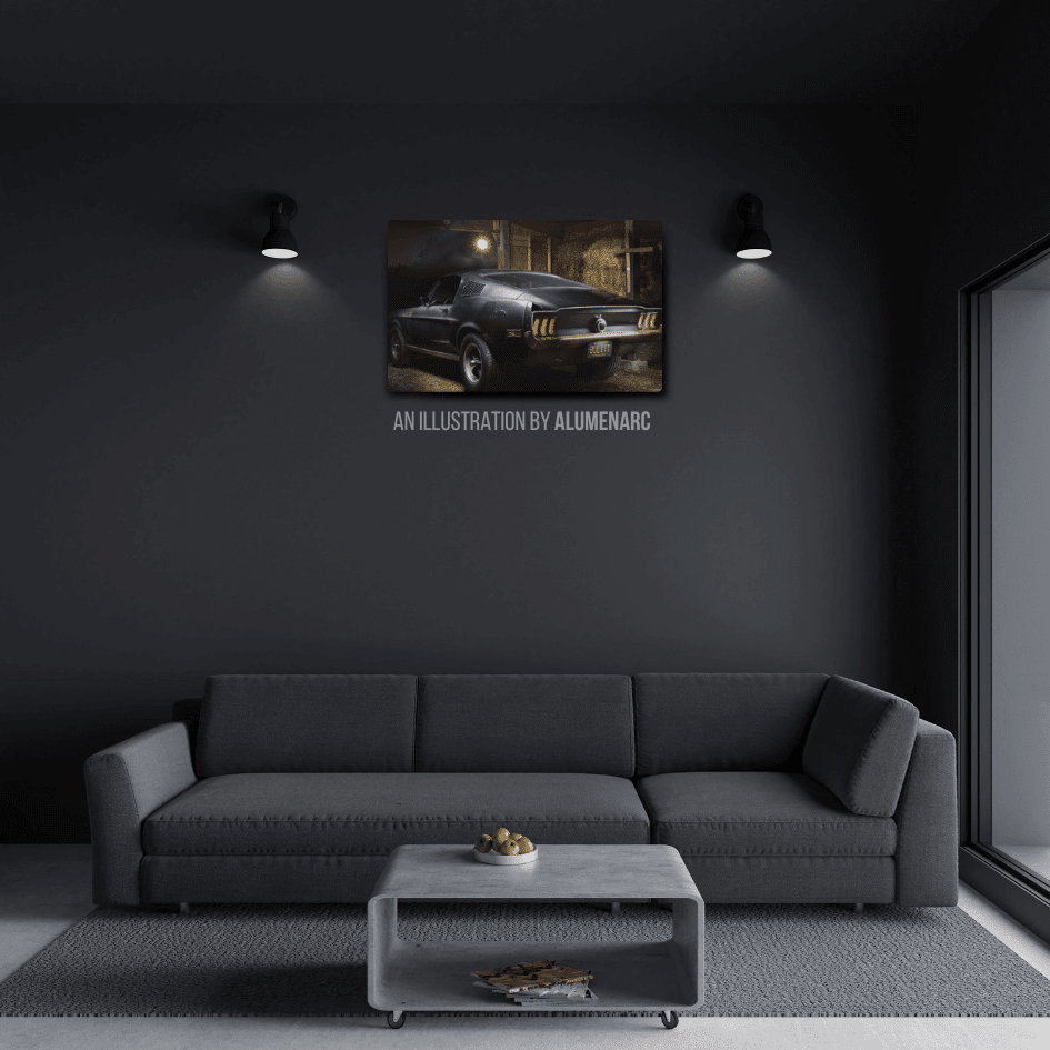 C047 - Bullit Back Metal Poster by Alumenarc