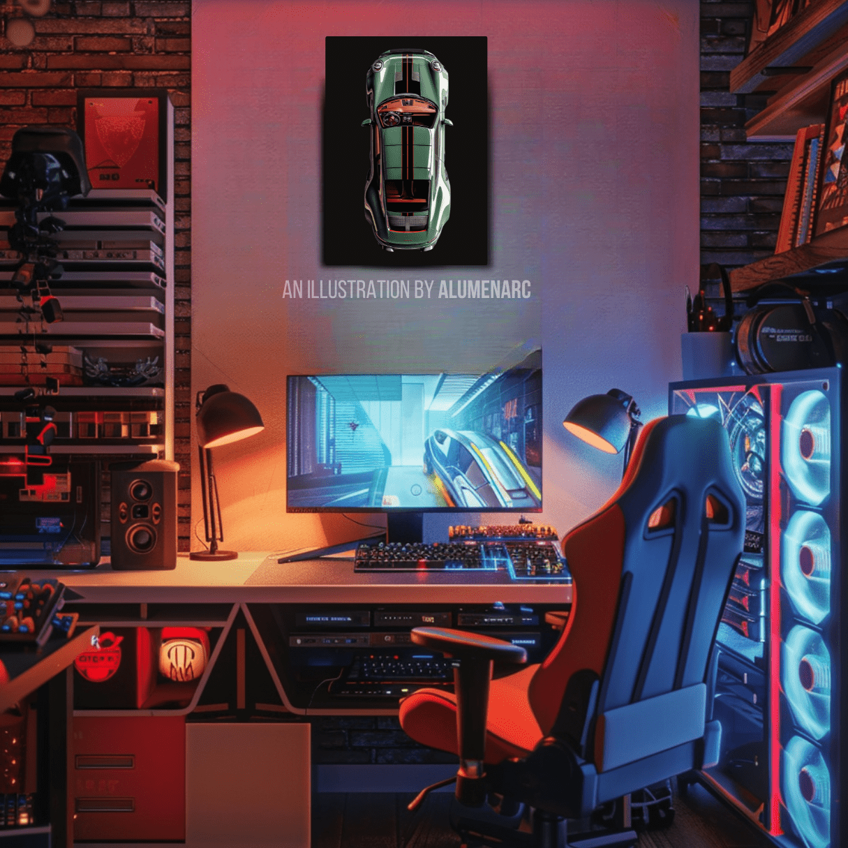 C056-Bird View Metal Poster by Alumenarc