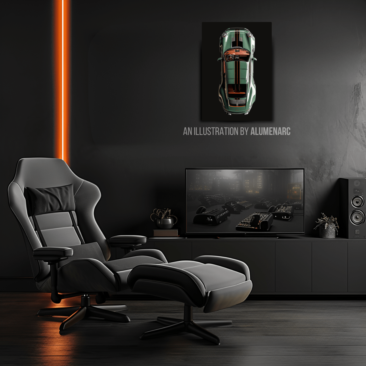 C056-Bird View Metal Poster by Alumenarc