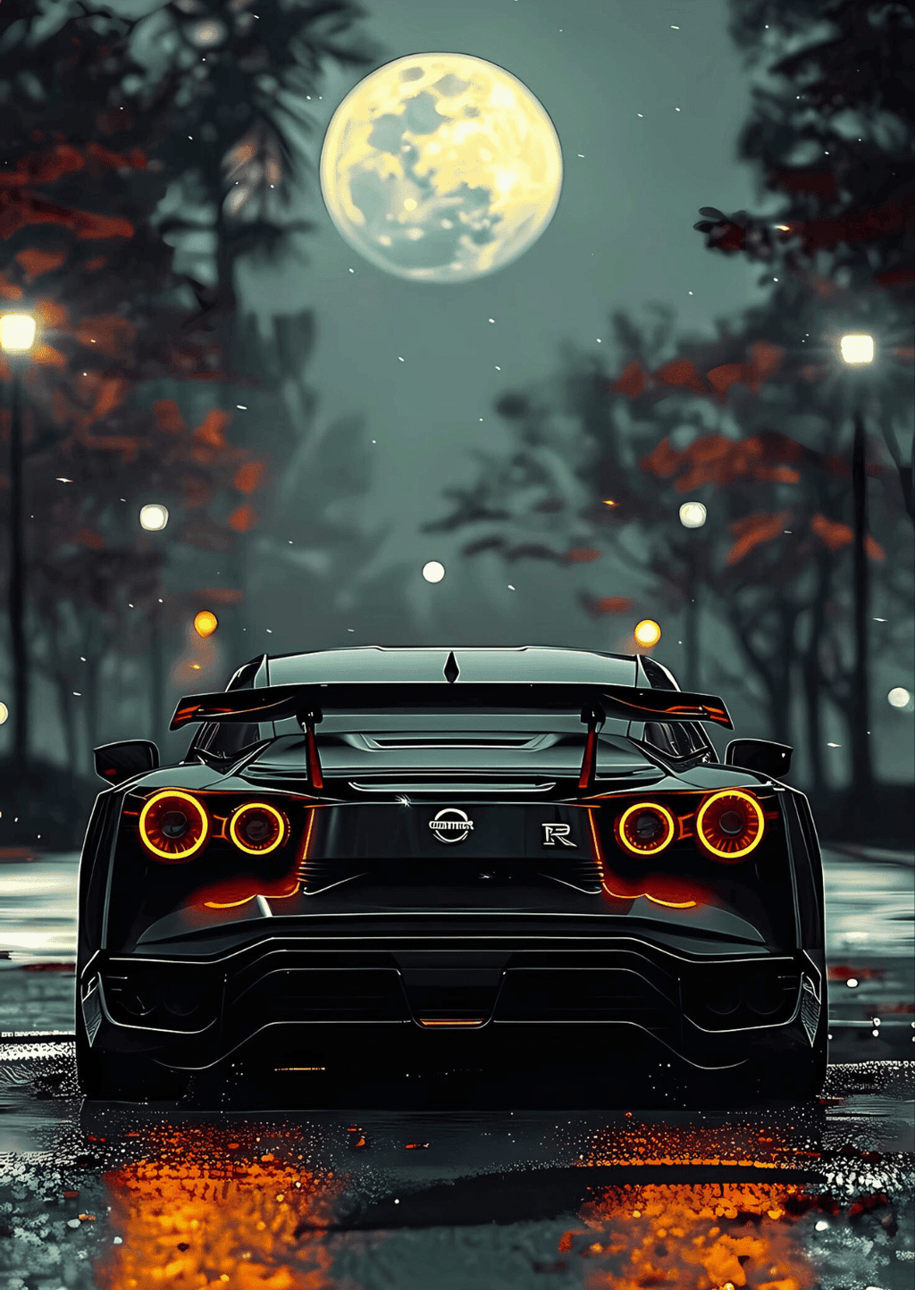 C060 - GTR Back Metal Poster by Alumenarc