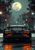 C060 - GTR Back Metal Poster by Alumenarc