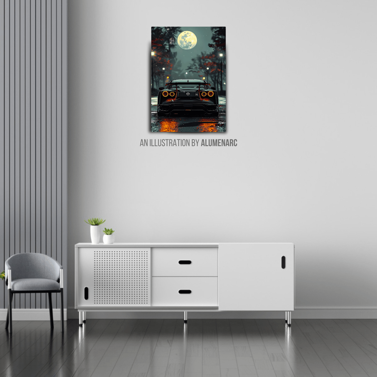 C060-GTR Back Metal Poster by Alumenarc