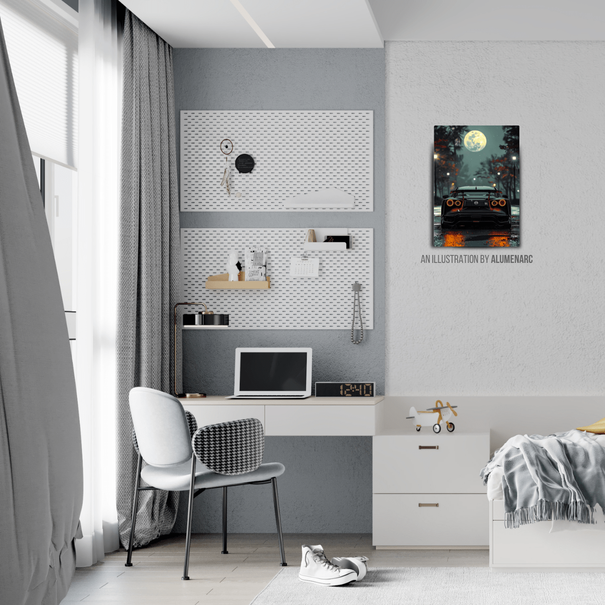 C060-GTR Back Metal Poster by Alumenarc