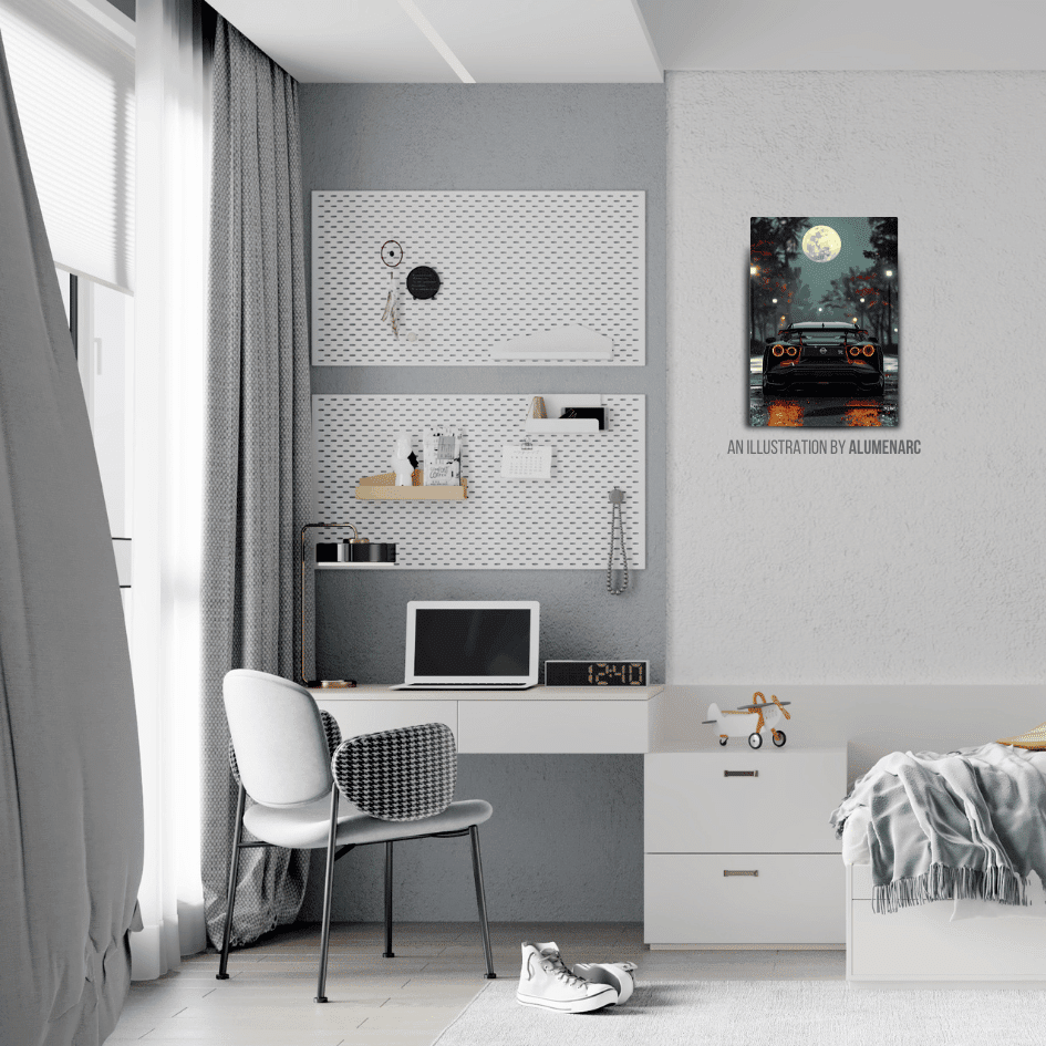 C060 - GTR Back Metal Poster by Alumenarc