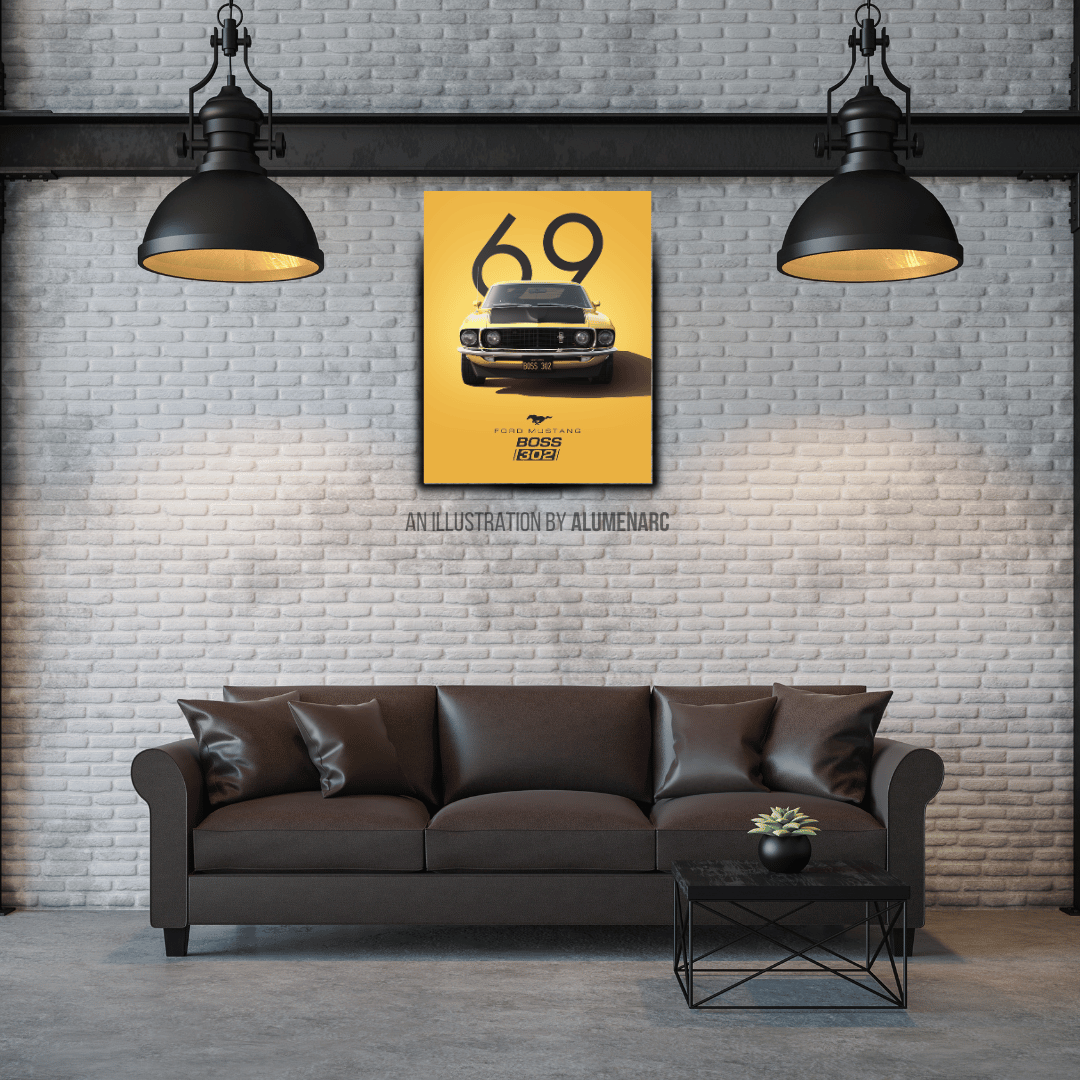 C080 - Muscle Car Metal Poster by Alumenarc