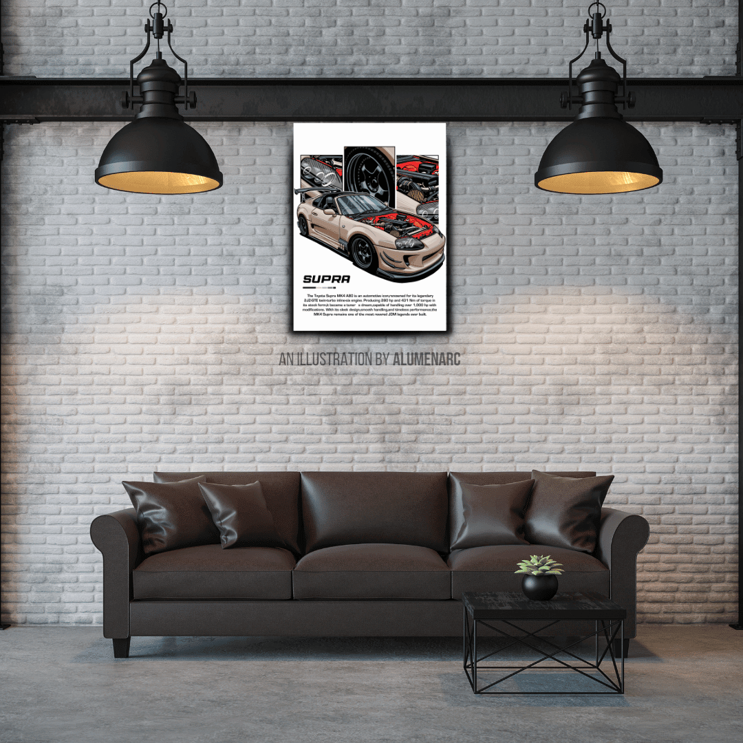 C110 - Supra Car Metal Poster by Alumenarc