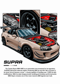 C110 - Supra Car Metal Poster by Alumenarc