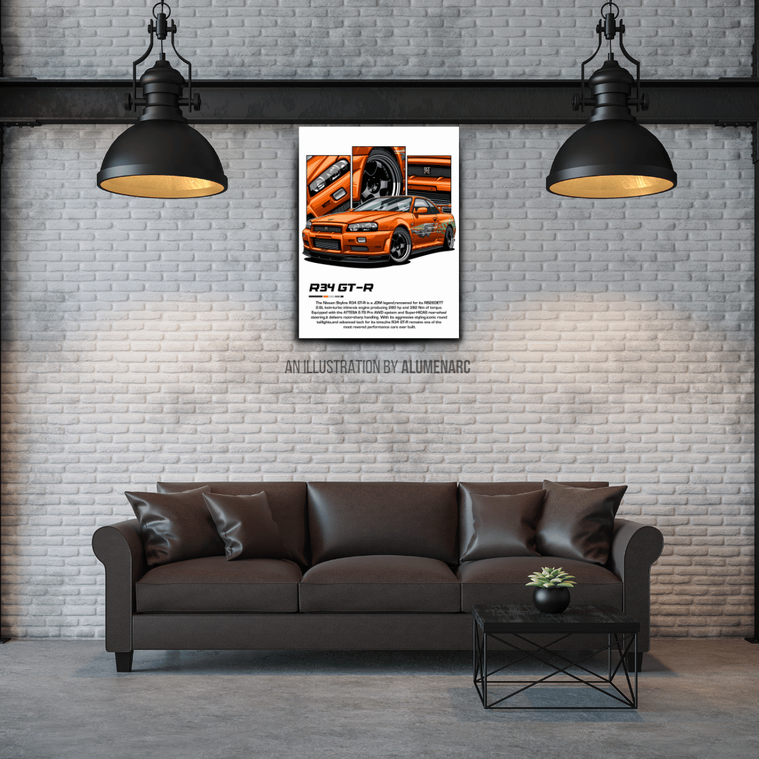 C113 - GT - R Metal Poster by Alumenarc