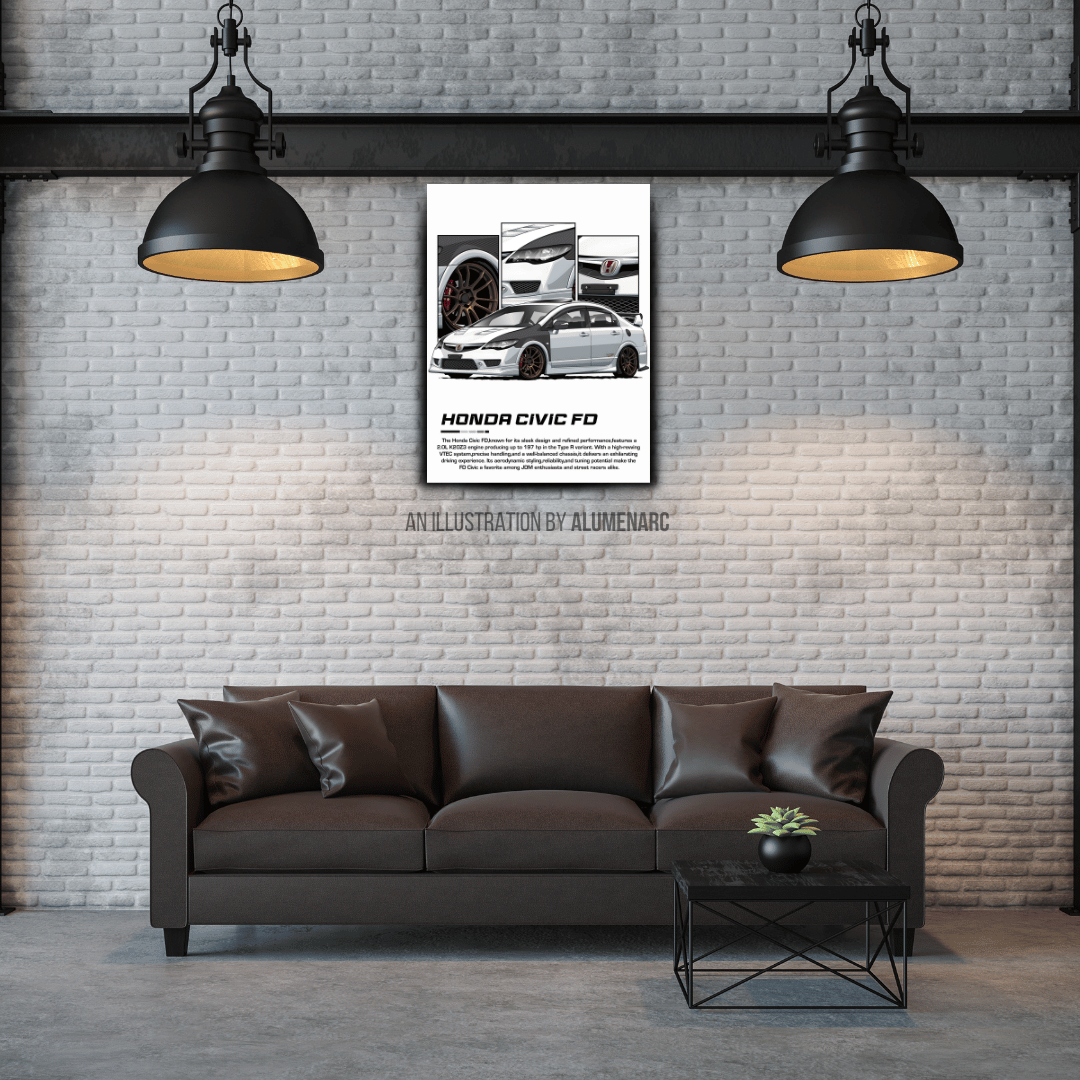 C115 - Civic Reborn Metal Poster by Alumenarc