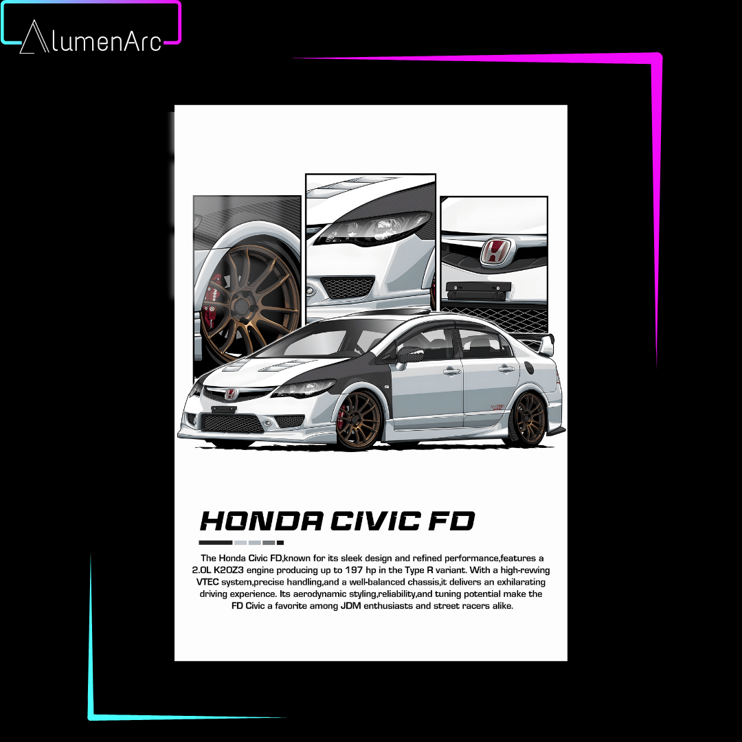 C115 - Civic Reborn Metal Poster by Alumenarc