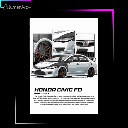 C115 - Civic Reborn Metal Poster by Alumenarc