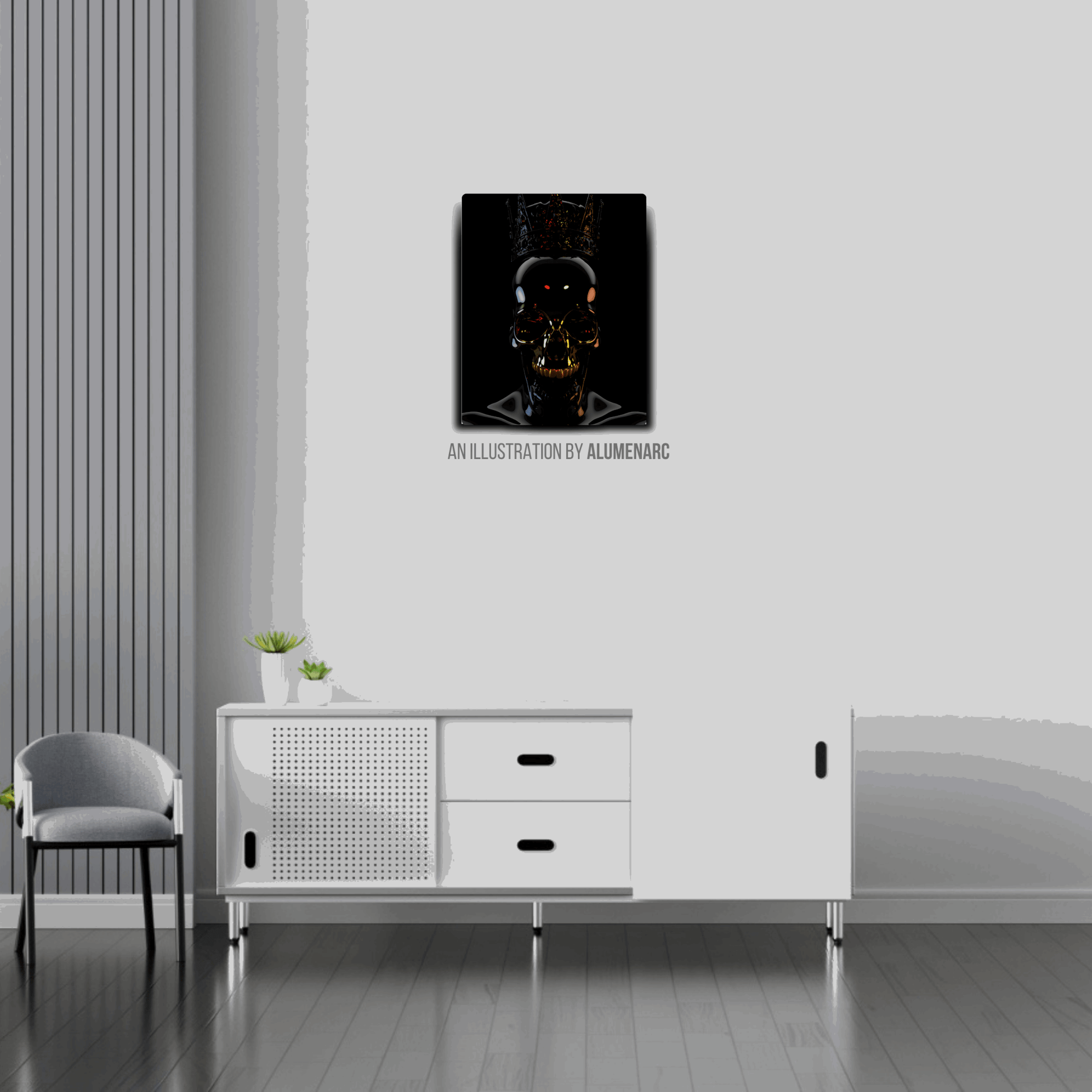 CA010-Skull Metal Poster by Alumenarc