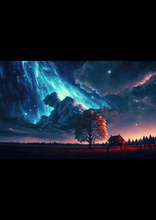 CA052 - Cascading Galaxy Metal Poster by Alumenarc