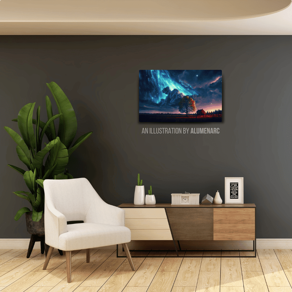 CA052 - Cascading Galaxy Metal Poster by Alumenarc