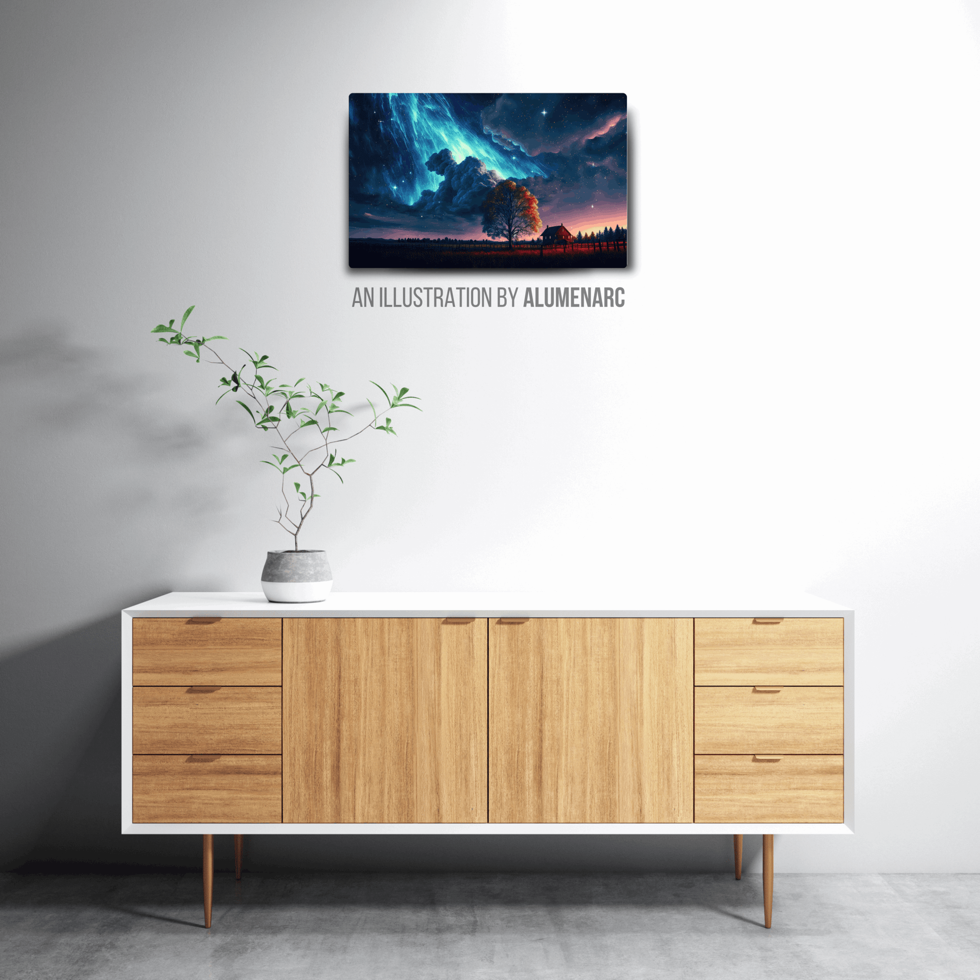 CA052-Cascading Galaxy Metal Poster by Alumenarc