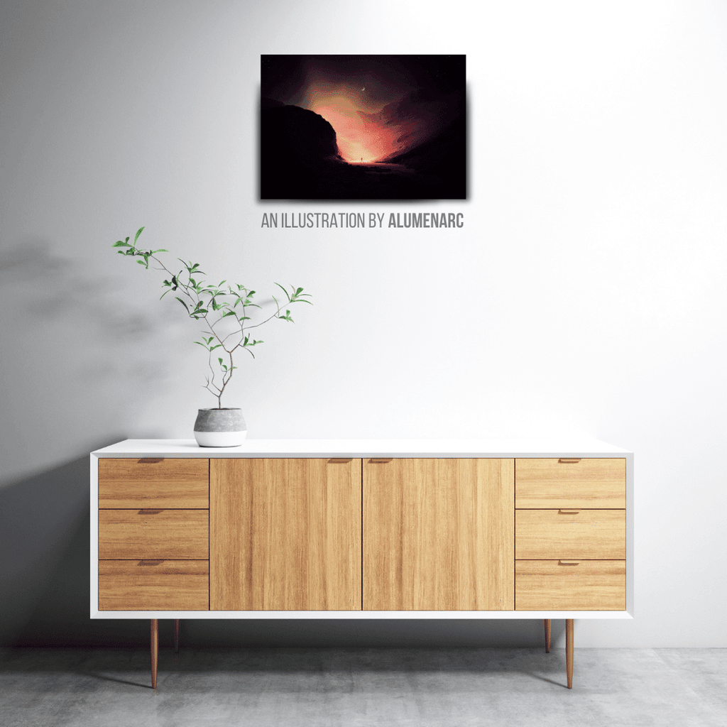 CA108 - ALONE Metal Poster by Alumenarc