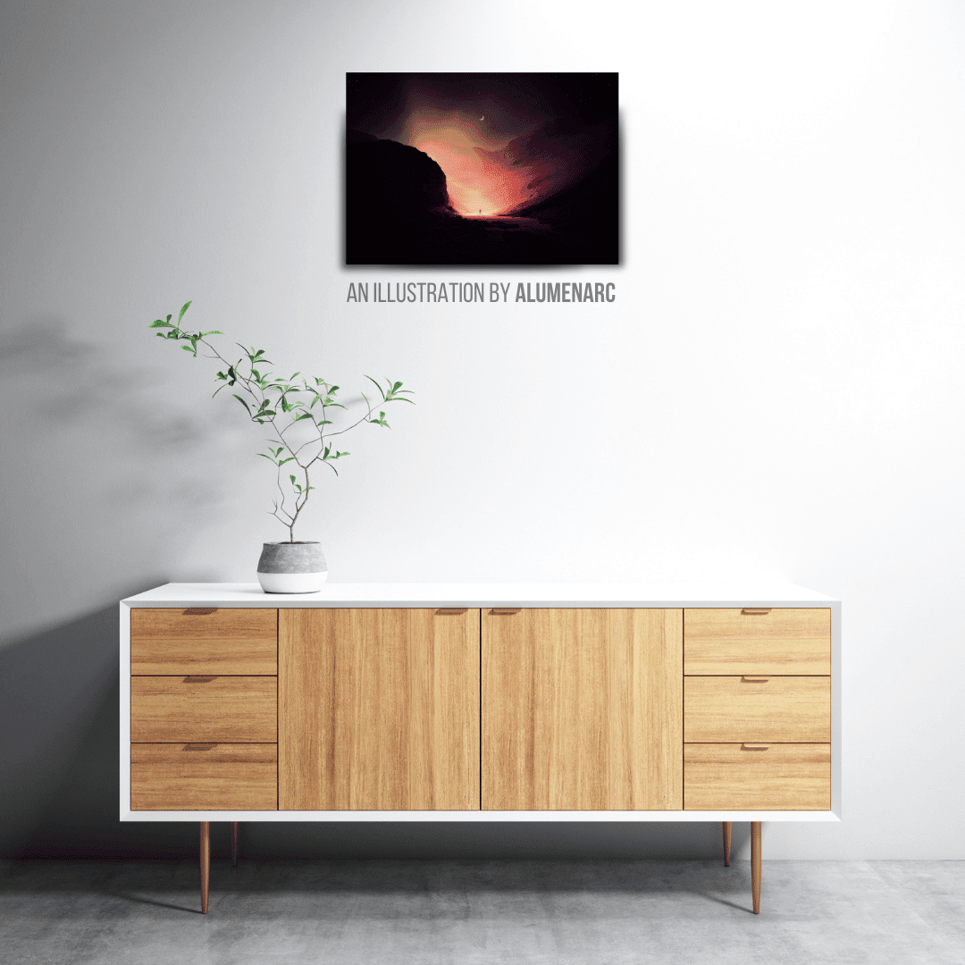 CA108 - ALONE Metal Poster by Alumenarc