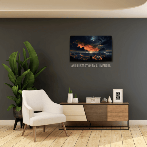 CAS039 - A Distant View Metal Poster by Alumenarc