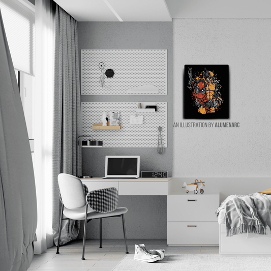 CM002-W&D Metal Poster by Alumenarc