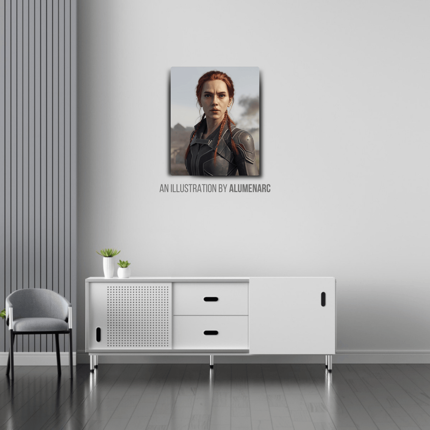 CM044-BW Metal Poster by Alumenarc