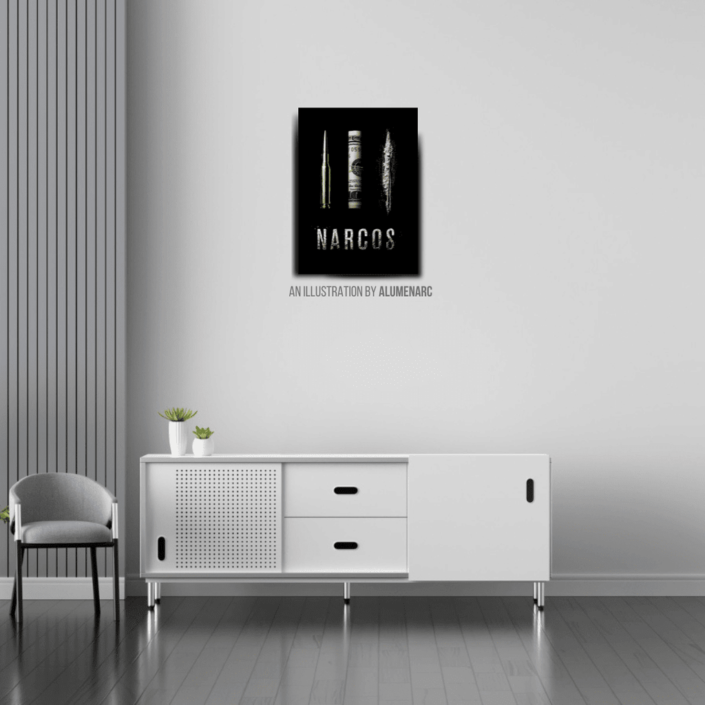 G112 - Narcos Metal Poster by Alumenarc