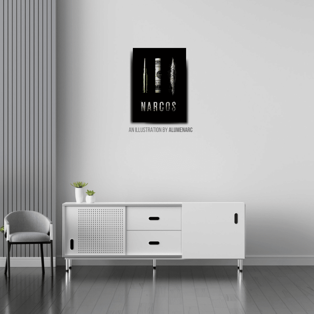 G112 - Narcos Metal Poster by Alumenarc