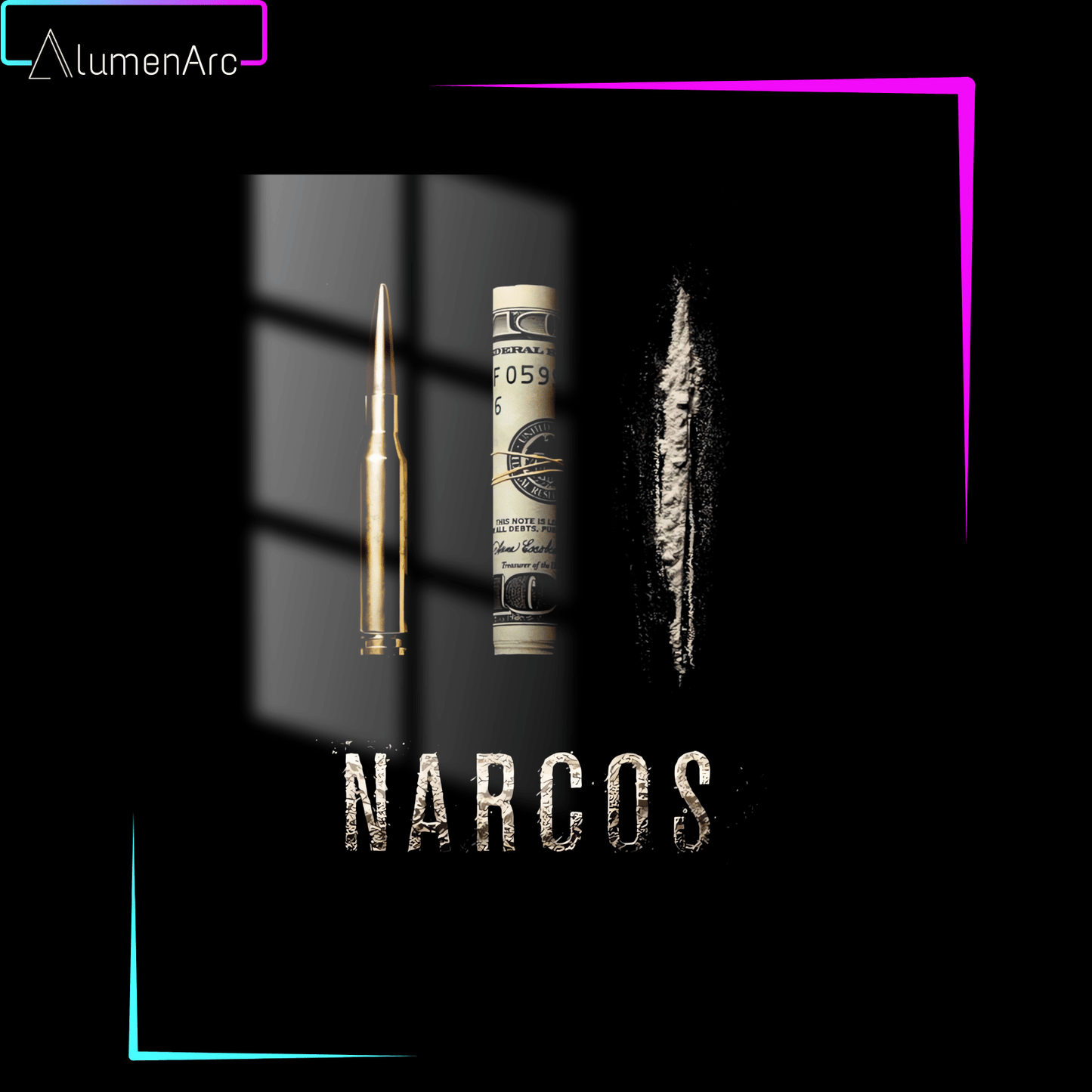 G112 - Narcos Metal Poster by Alumenarc