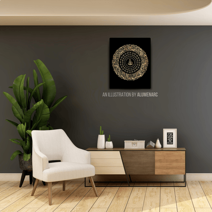 I036-Allah Names Metal Poster by Alumenarc