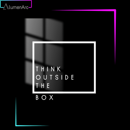 Q004-Think Outside The Box Metal Poster by Alumenarc