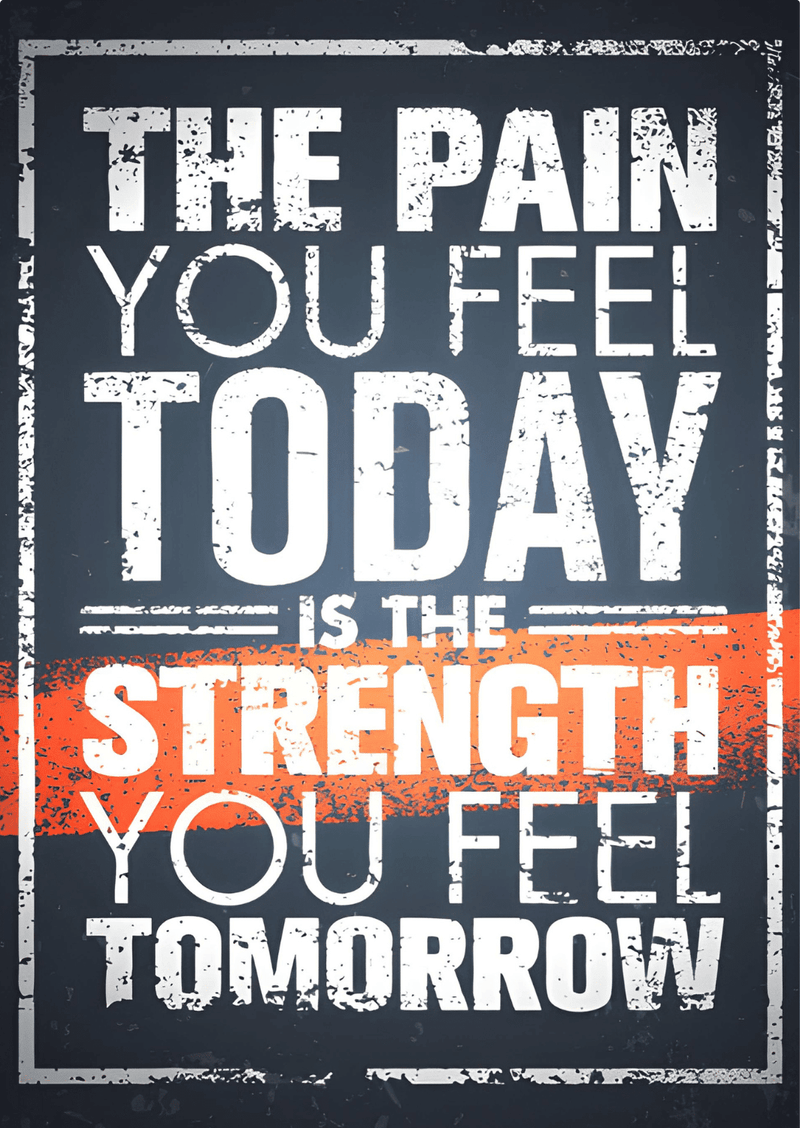 Q008 - Strength Metal Poster by Alumenarc