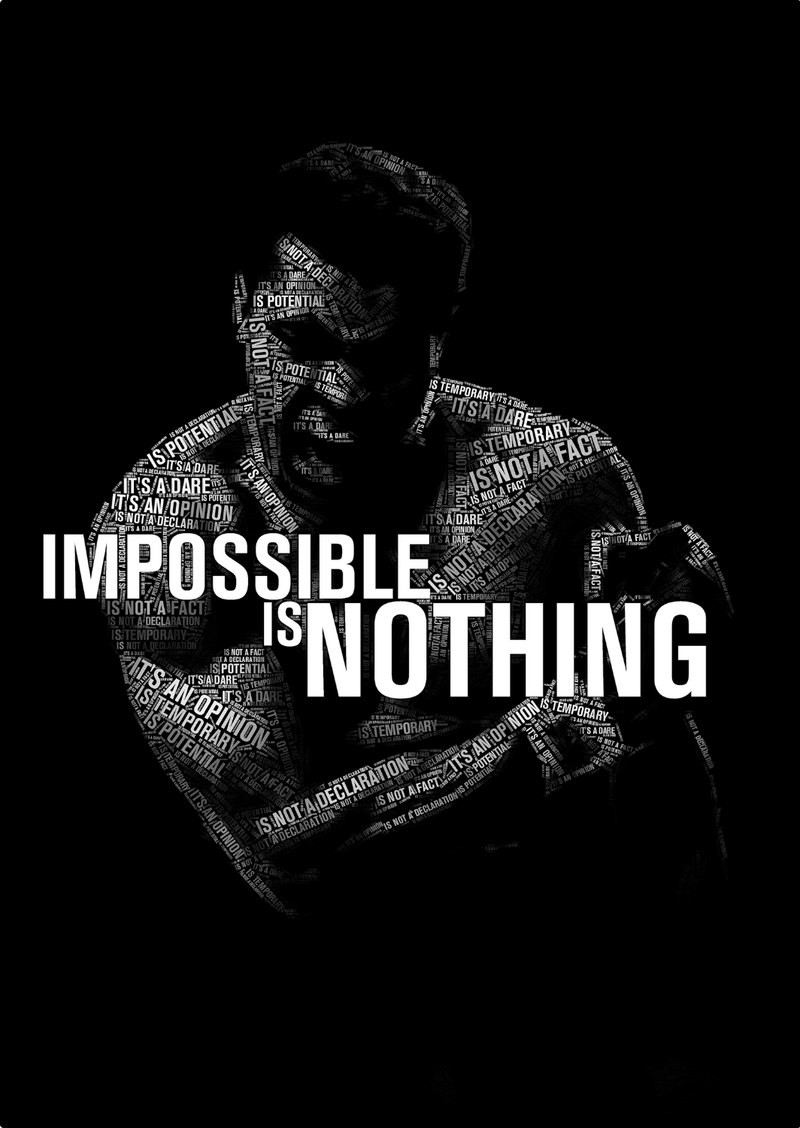 Q018 - Nothing is impossible Metal Poster by Alumenarc