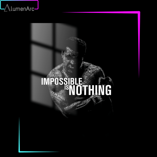 Q018-Nothing is impossible Metal Poster by Alumenarc