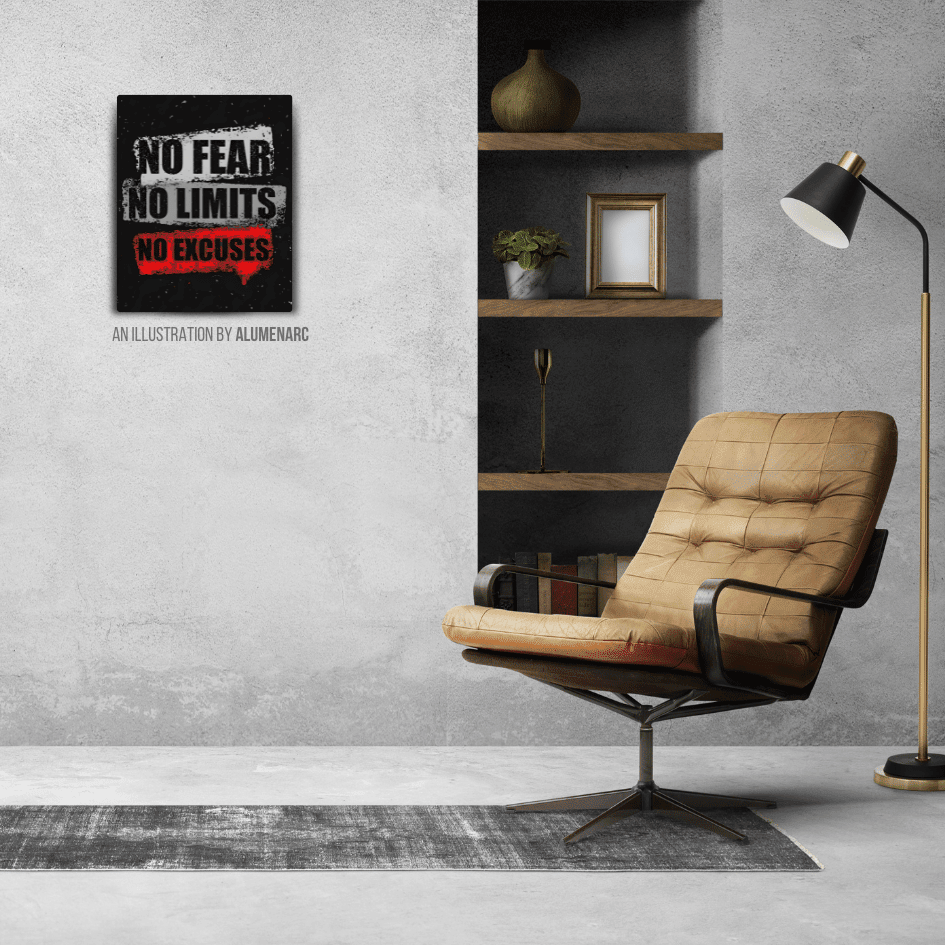 Q019 - No limits Metal Poster by Alumenarc