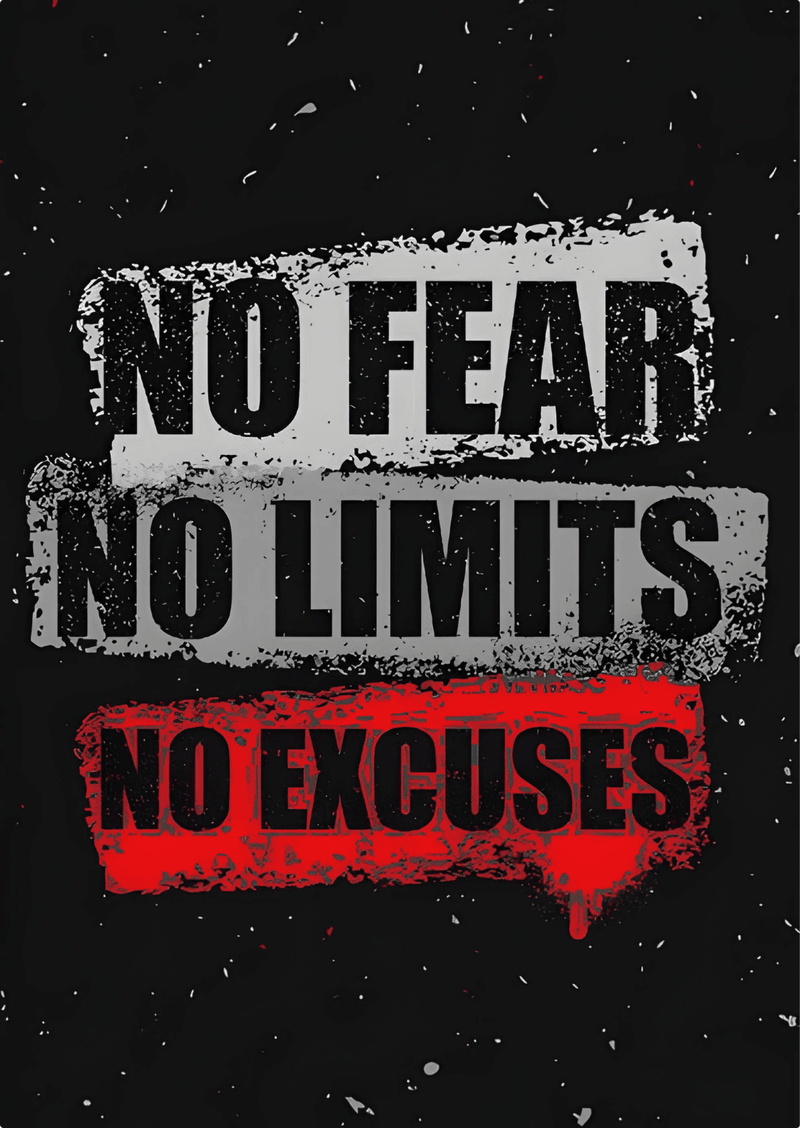 Q019 - No limits Metal Poster by Alumenarc