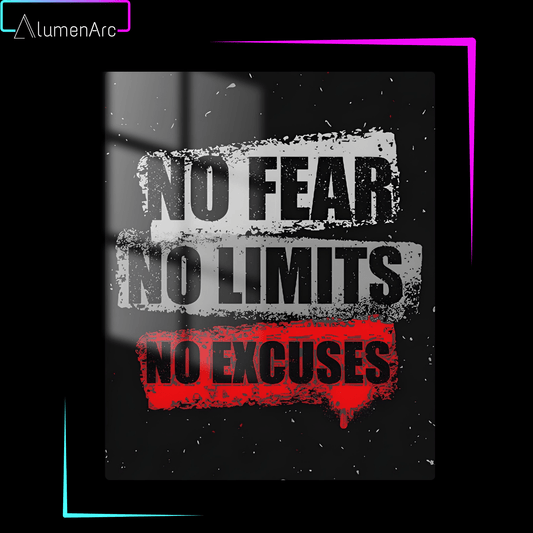 Q019-No limits Metal Poster by Alumenarc